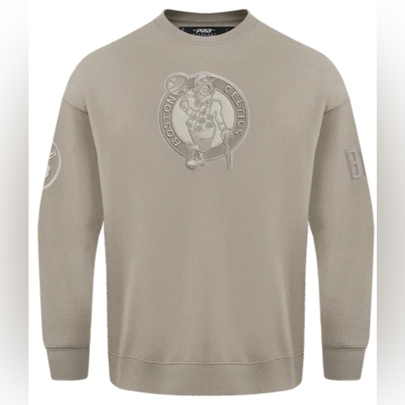 Pro Standard Tan Boston Celtics Crewneck Sweatshirt - Picture 1 of 6